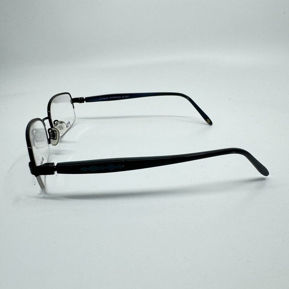 Ellen Tracy Eyeglasses Frame Hyperion black Blue 53-18-135 Half Rim H9805 - Picture 2 of 7